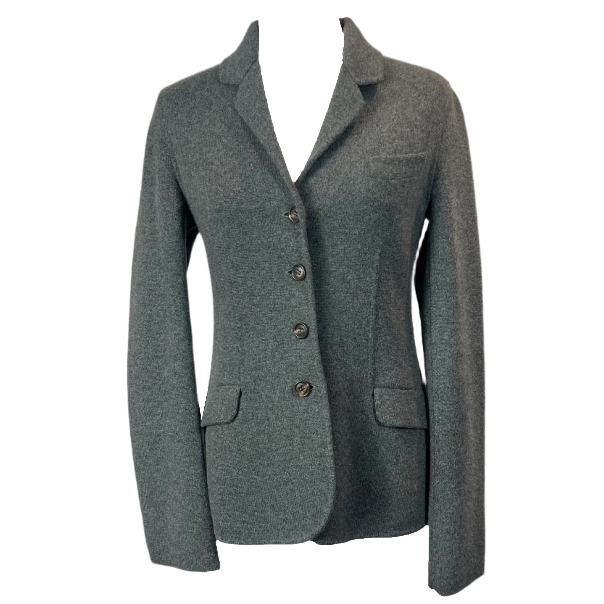 Loro Piana Charcoal Knit Baby Cashmere Jacket S