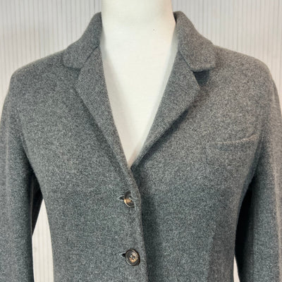 Loro Piana Charcoal Knit Baby Cashmere Jacket S