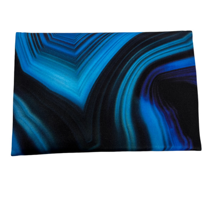 Anya Hindmarch Brand New Blue Agate Print Silk Clutch