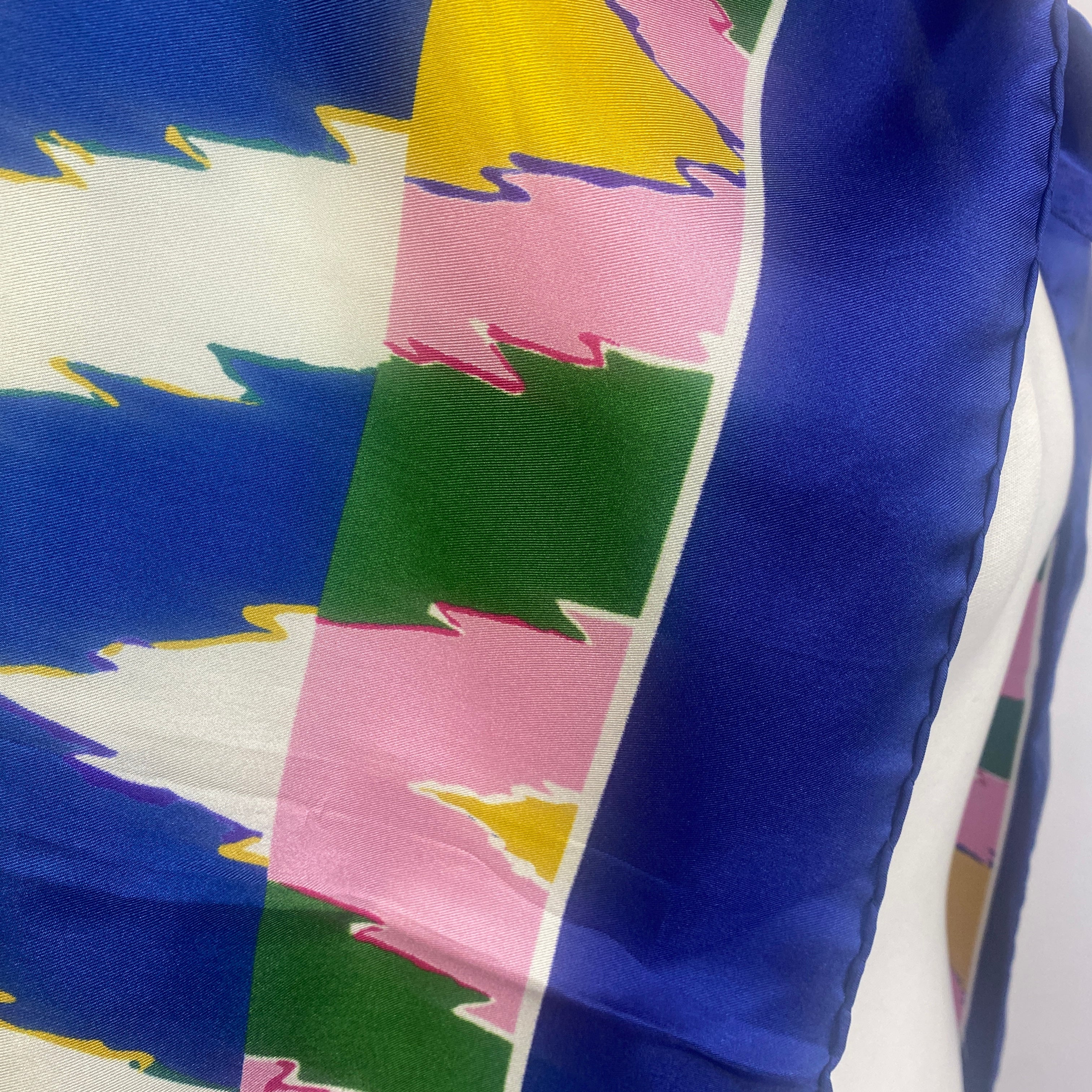 Missoni Navy Pink & Ivory Zigzag Silk Scarf