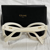 Celine £350 White Resin Mirror Lens CL400971 Sunglasses