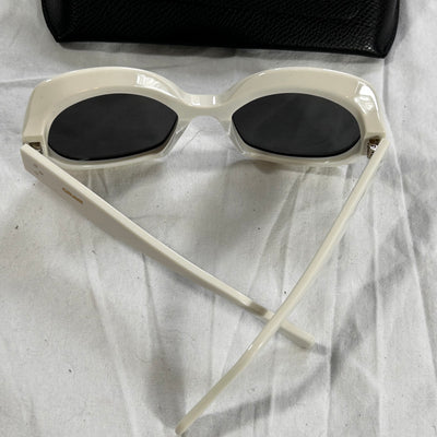 Celine £350 White Resin Mirror Lens CL400971 Sunglasses