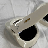 Celine £350 White Resin Mirror Lens CL400971 Sunglasses