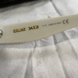 Celine £350 White Resin Mirror Lens CL400971 Sunglasses