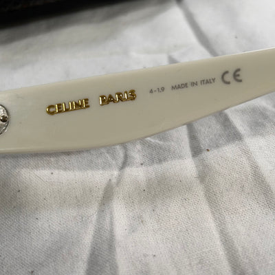 Celine £350 White Resin Mirror Lens CL400971 Sunglasses