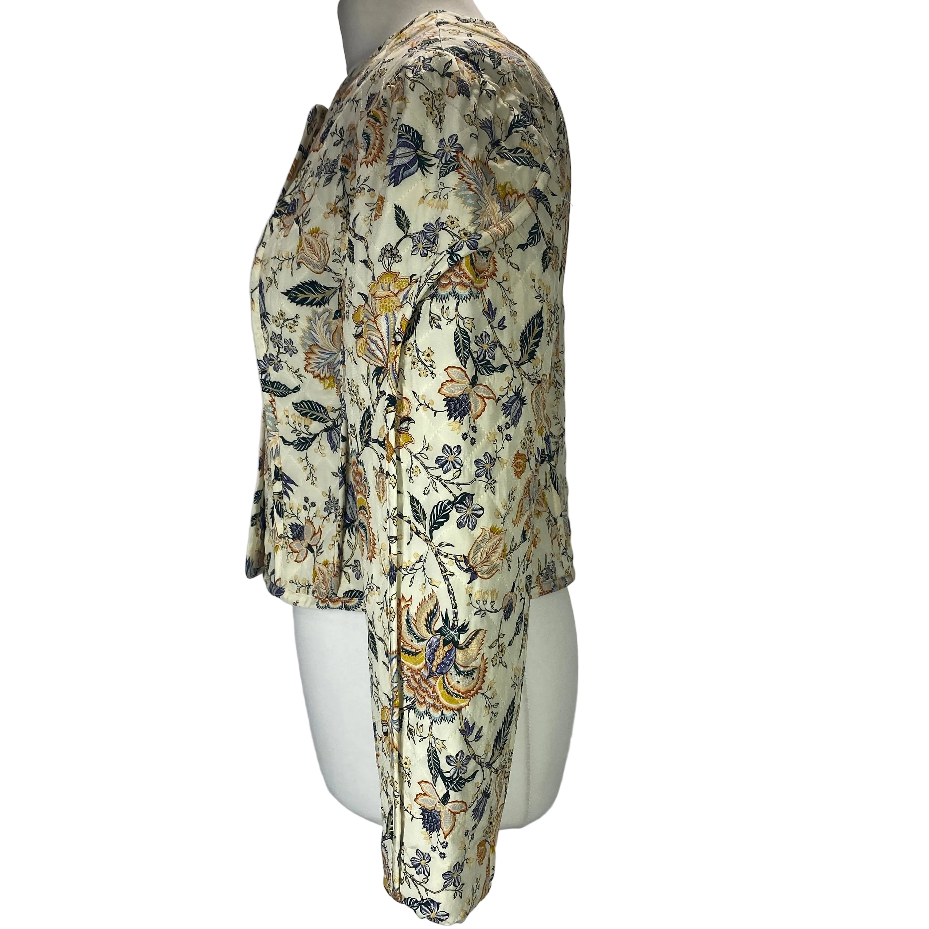 Ulla Johnson New £1000 Cream Floral Quilted Silk Jacket S