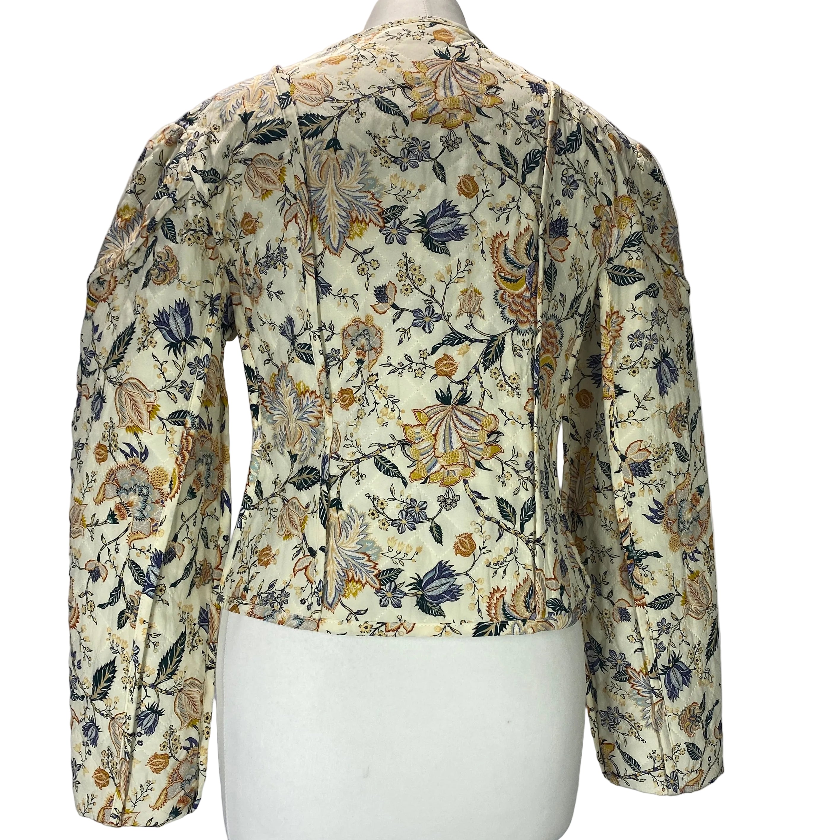 Ulla Johnson New £1000 Cream Floral Quilted Silk Jacket S