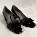 Gina Brand New Black Patent & Swarovski Crystal Pumps 40