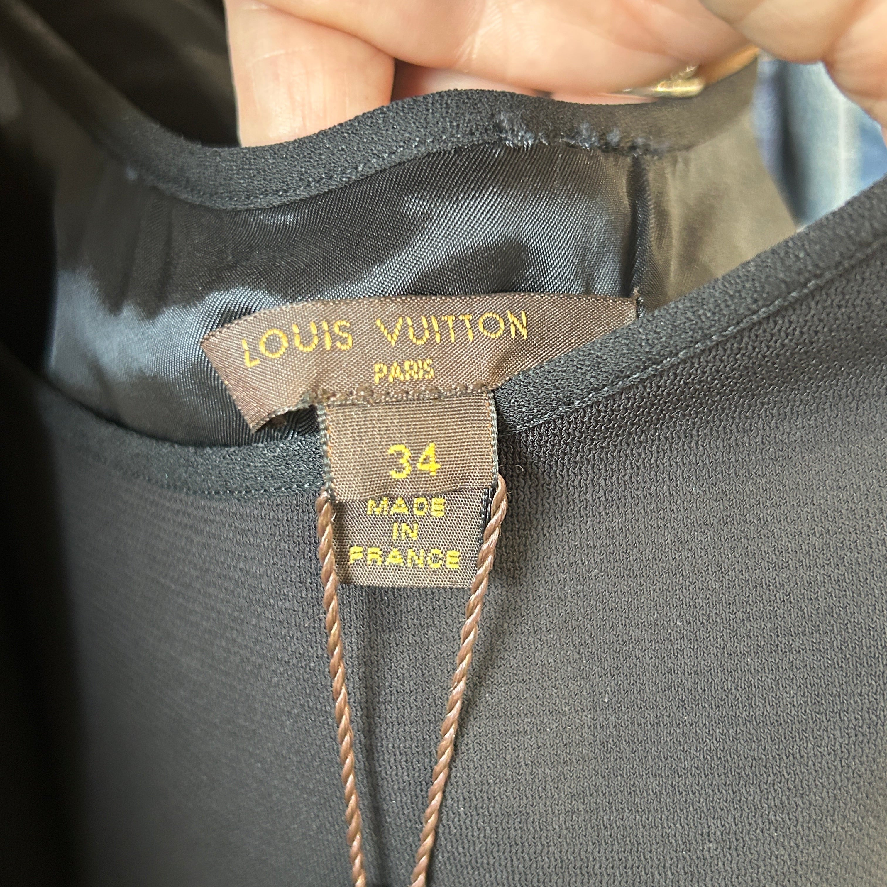 Louis Vuitton New Black Fit & Flare Dress XXS