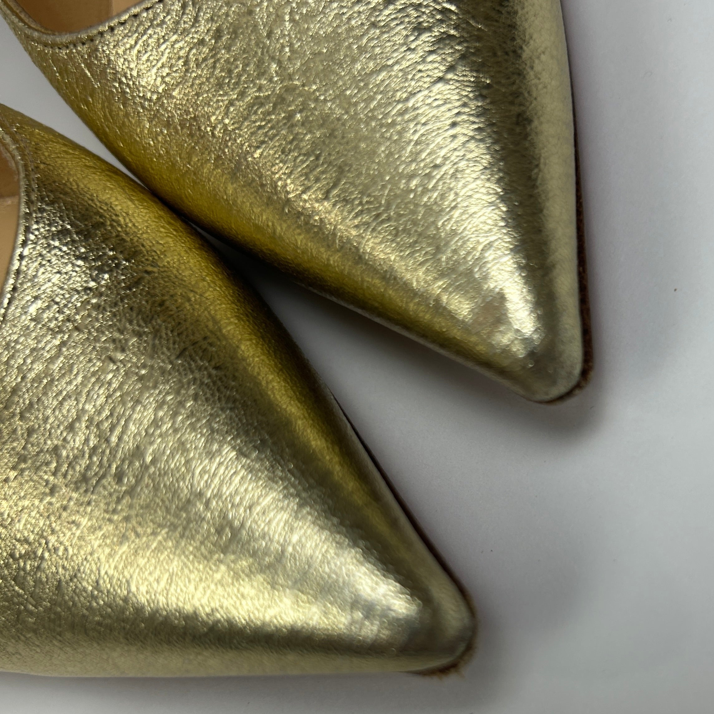 Christian Louboutin £720 Textured Gold Pigalle 100 Heels 36