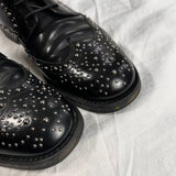 Church's £1000 Studded Black Leather Cora Met Brogue Ankle Boots 40