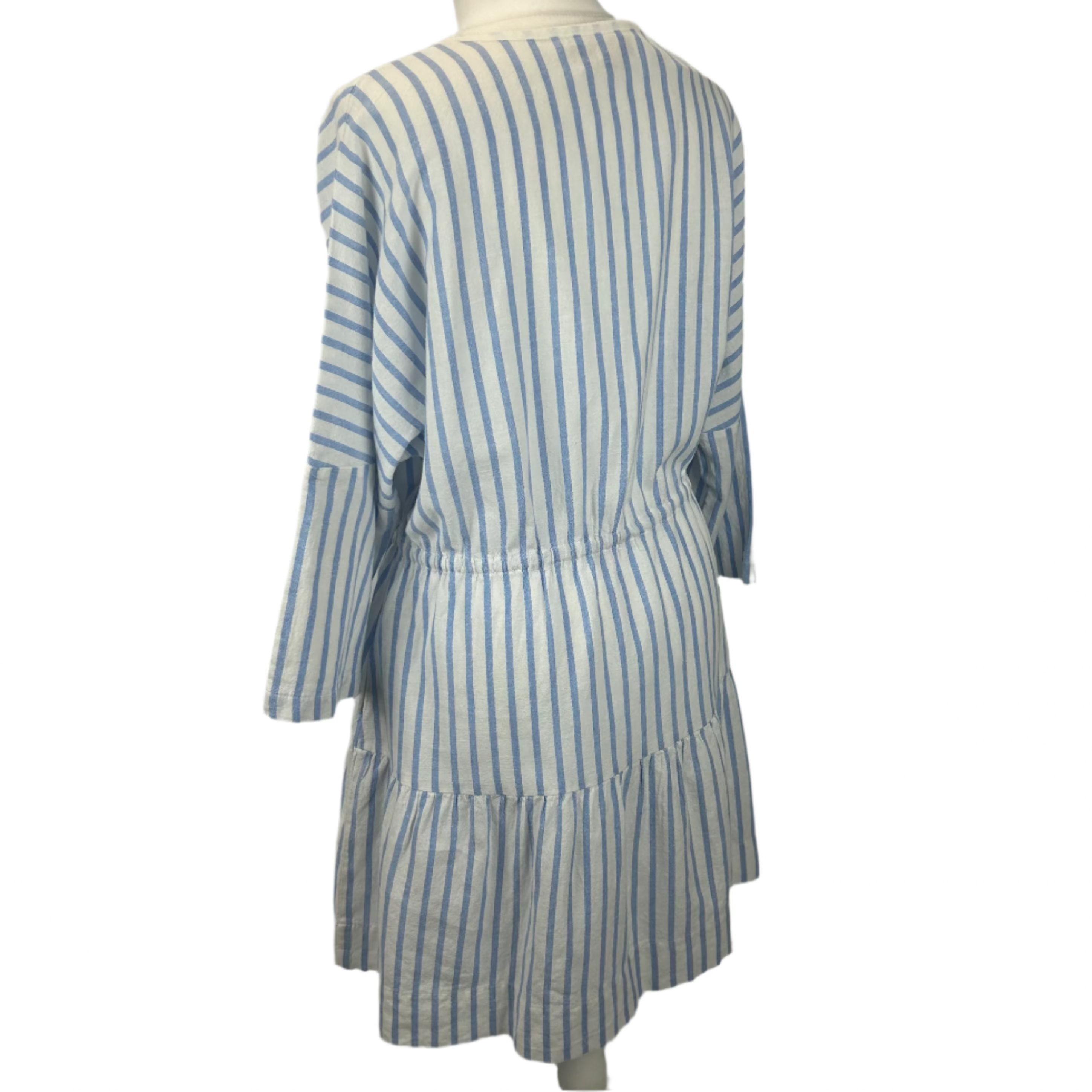 Wiggy Kit Blue & White Stripe Cotton Mini Dress S