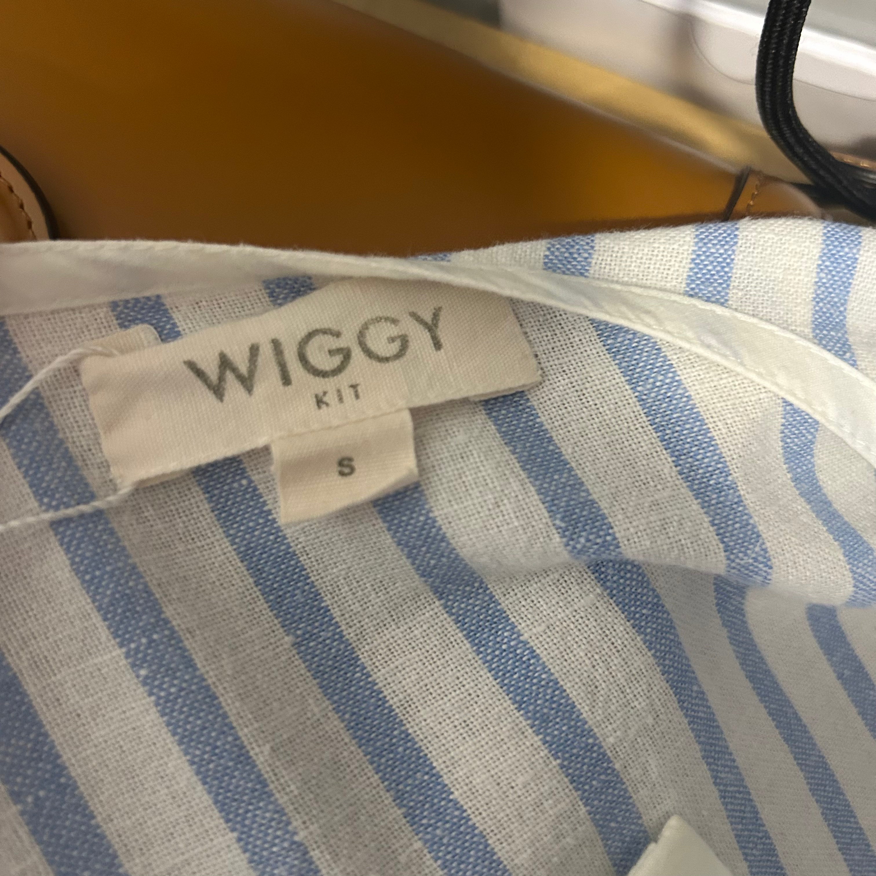 Wiggy Kit Blue & White Stripe Cotton Mini Dress S