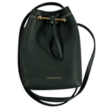 Strathberry Ivy Green Leather Crossbody Phone Pouch