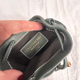 Strathberry Ivy Green Leather Crossbody Phone Pouch