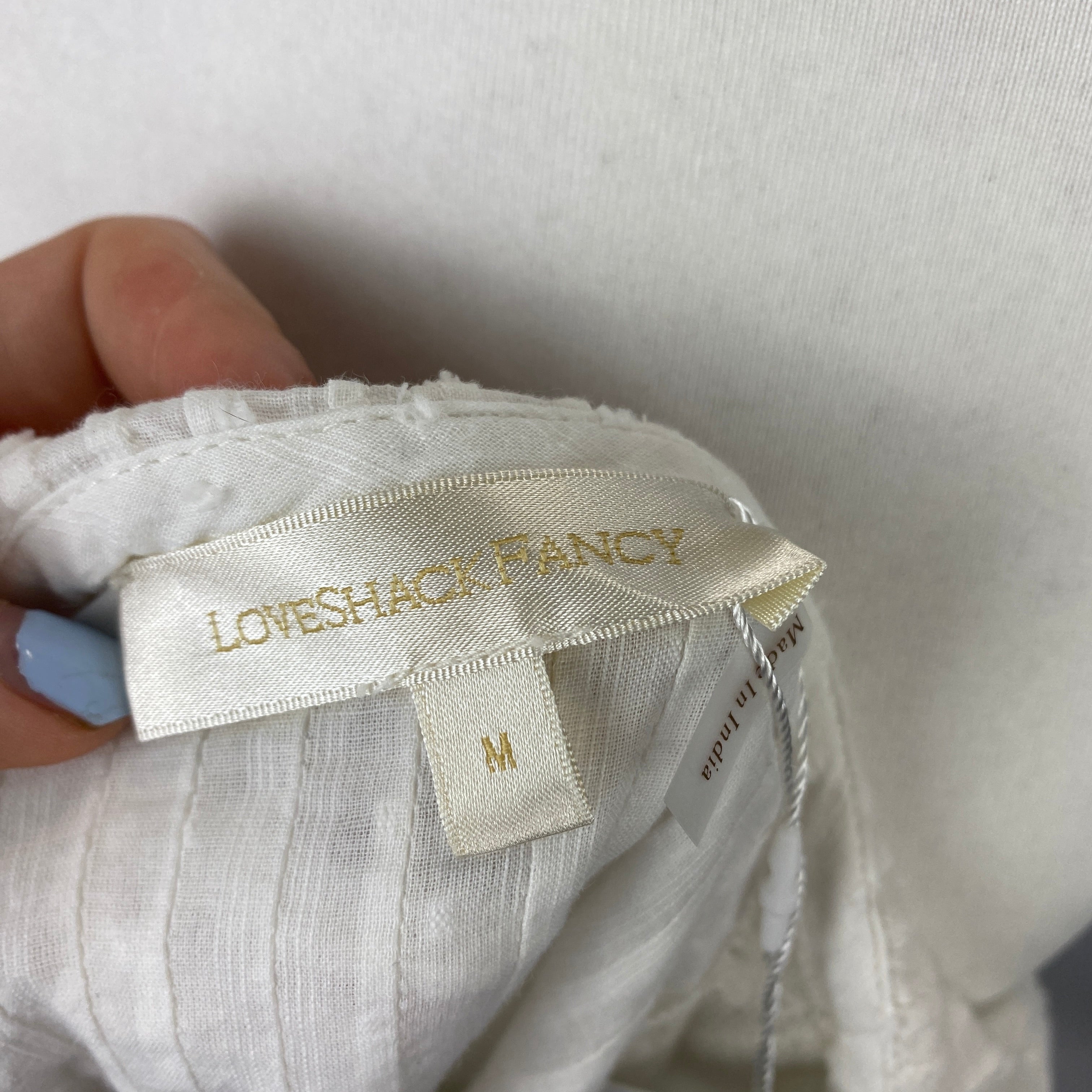 LoveShackFancy New Ivory Heritage Blouse M