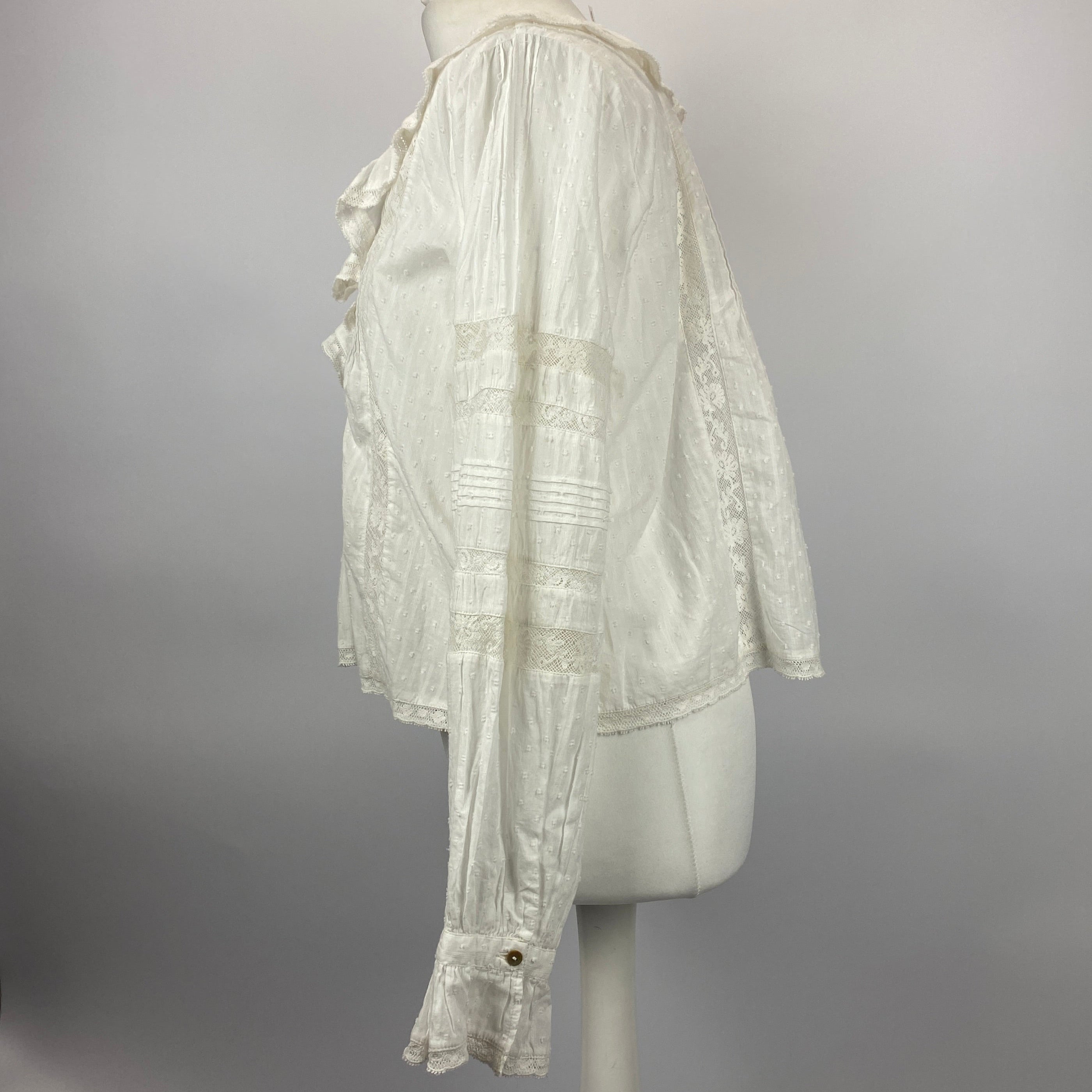 LoveShackFancy New Ivory Heritage Blouse M