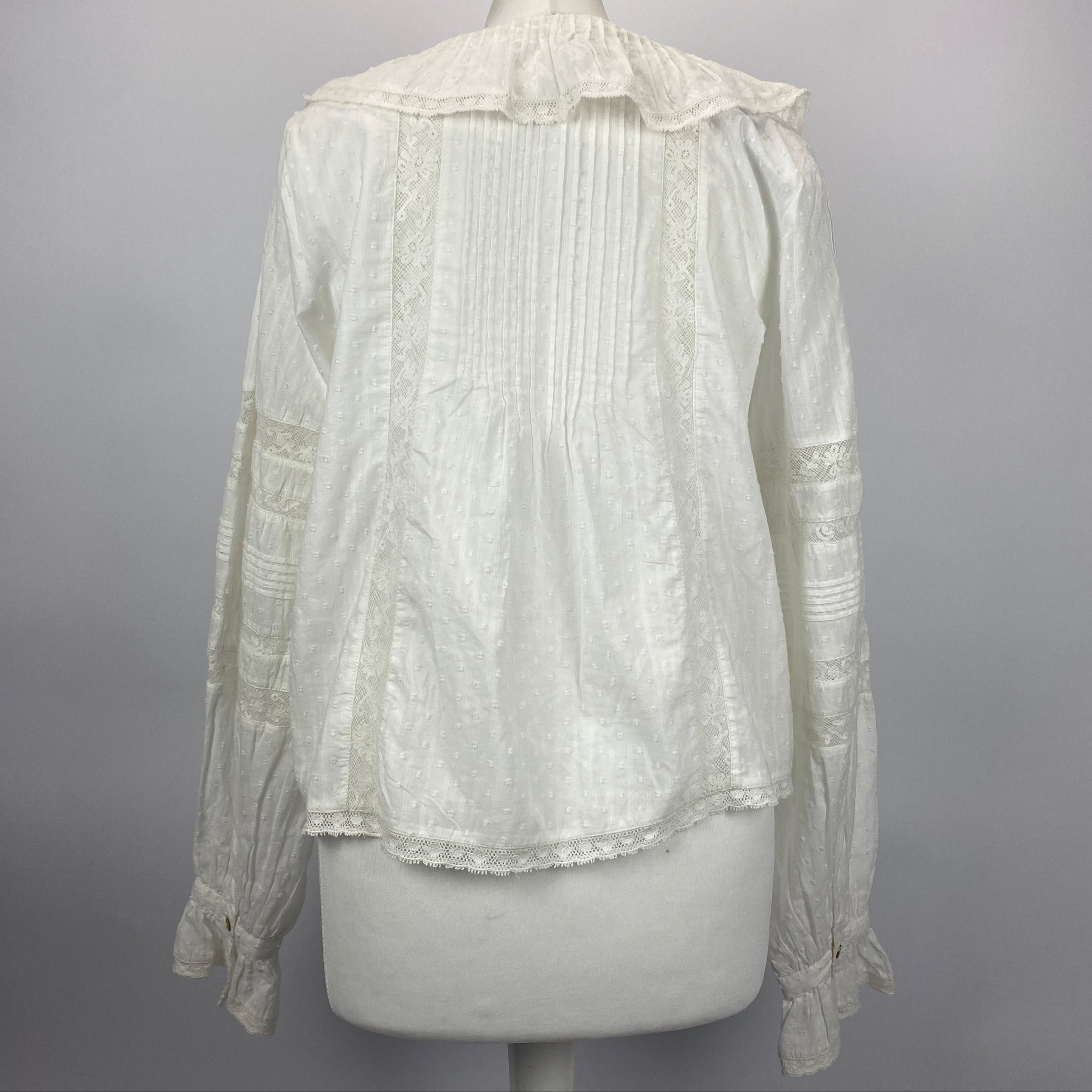 LoveShackFancy New Ivory Heritage Blouse M