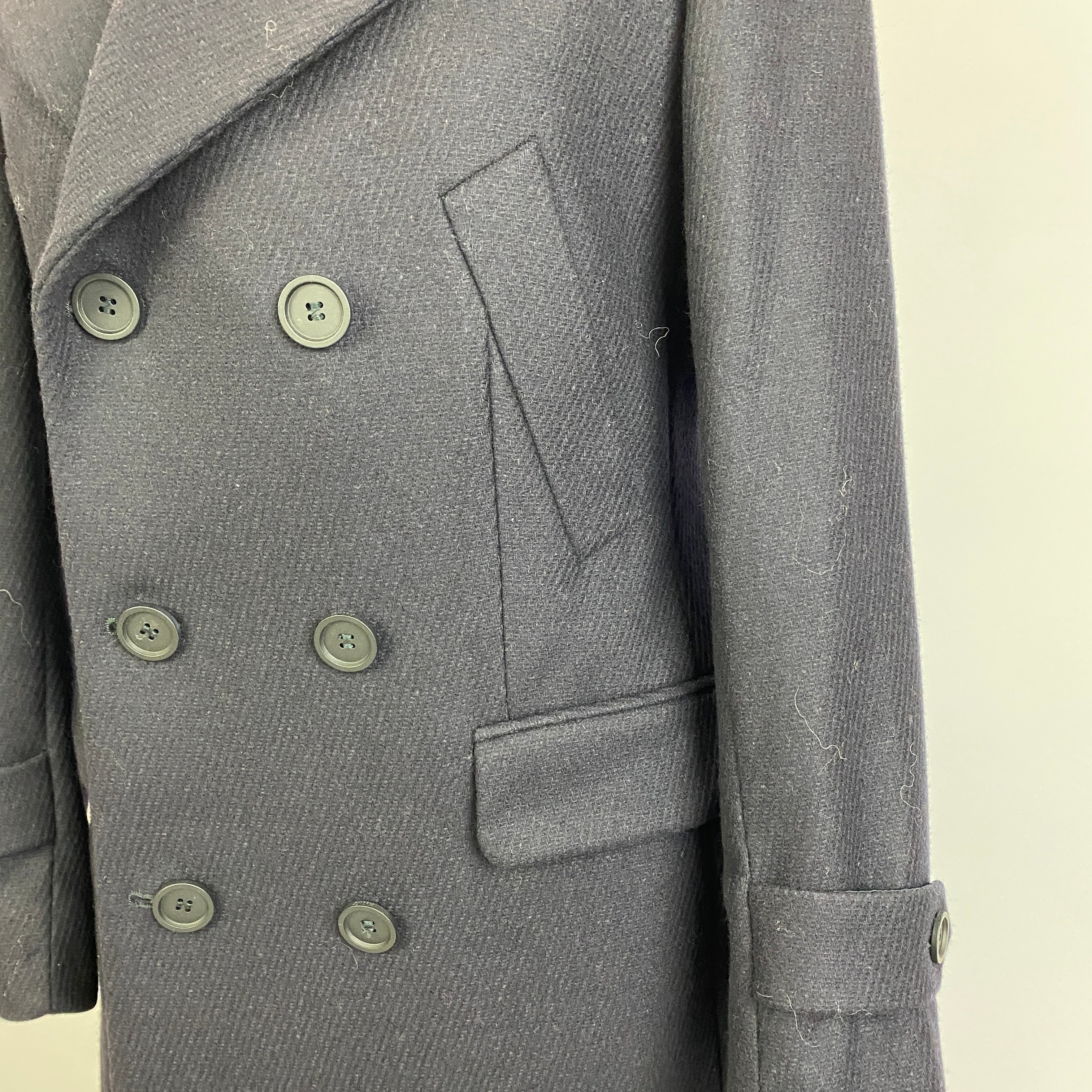 Notify New Navy Thick Wool Double Breasted Coat M