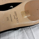 Jimmy Choo £625 Black Suede & Pearl Ade Flats 40.5