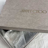 Jimmy Choo £625 Black Suede & Pearl Ade Flats 40.5