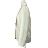 Victoria Beckham Cream Wool & Mohair Tuxedo Jacket S