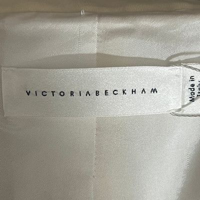 Victoria Beckham Cream Wool & Mohair Tuxedo Jacket S