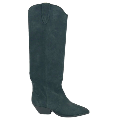 Isabel Marant New Smoke Grey Suede Western Knee Boots 36