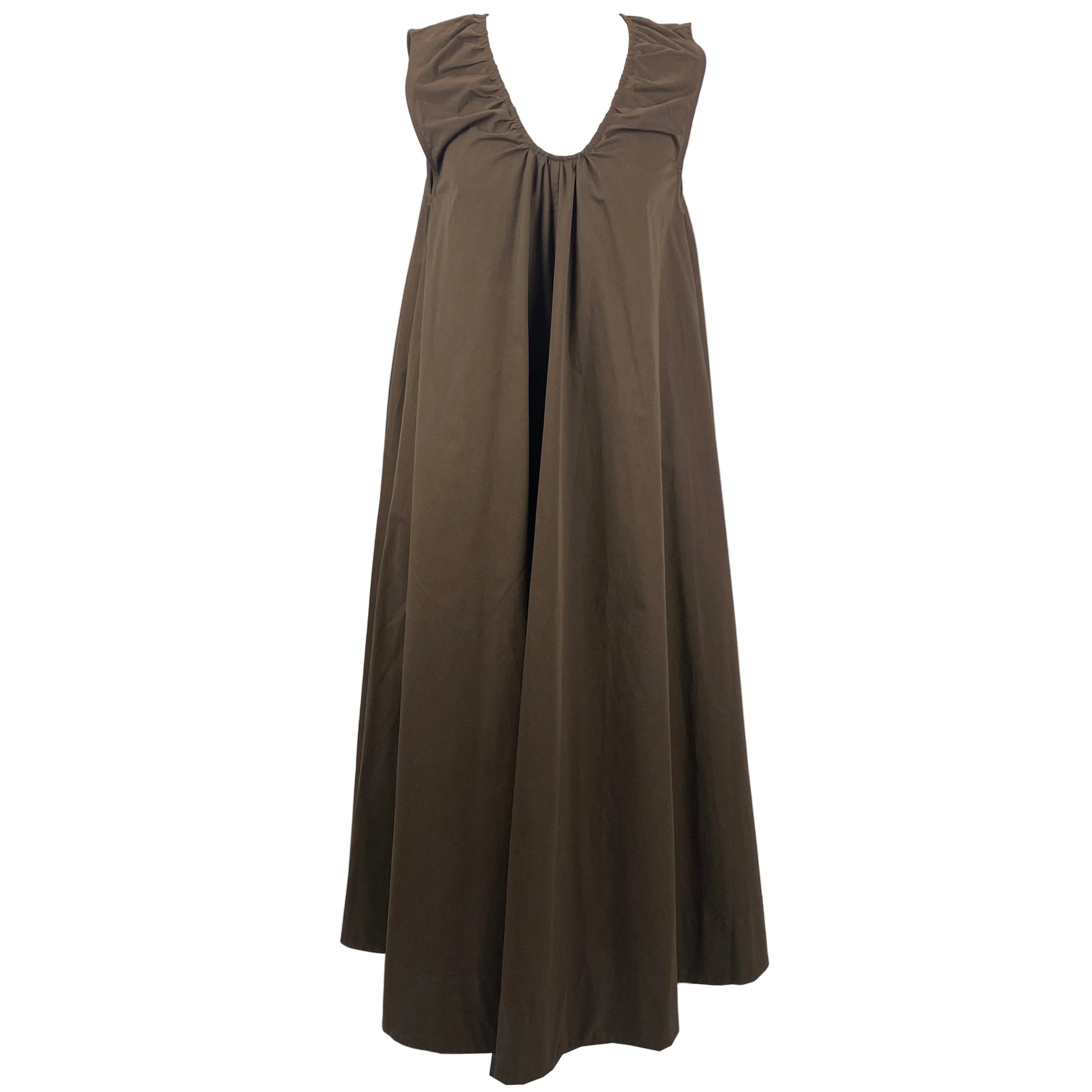 DISSH £225 Chocolate Poplin Gabby Maxi Dress XXS/XS