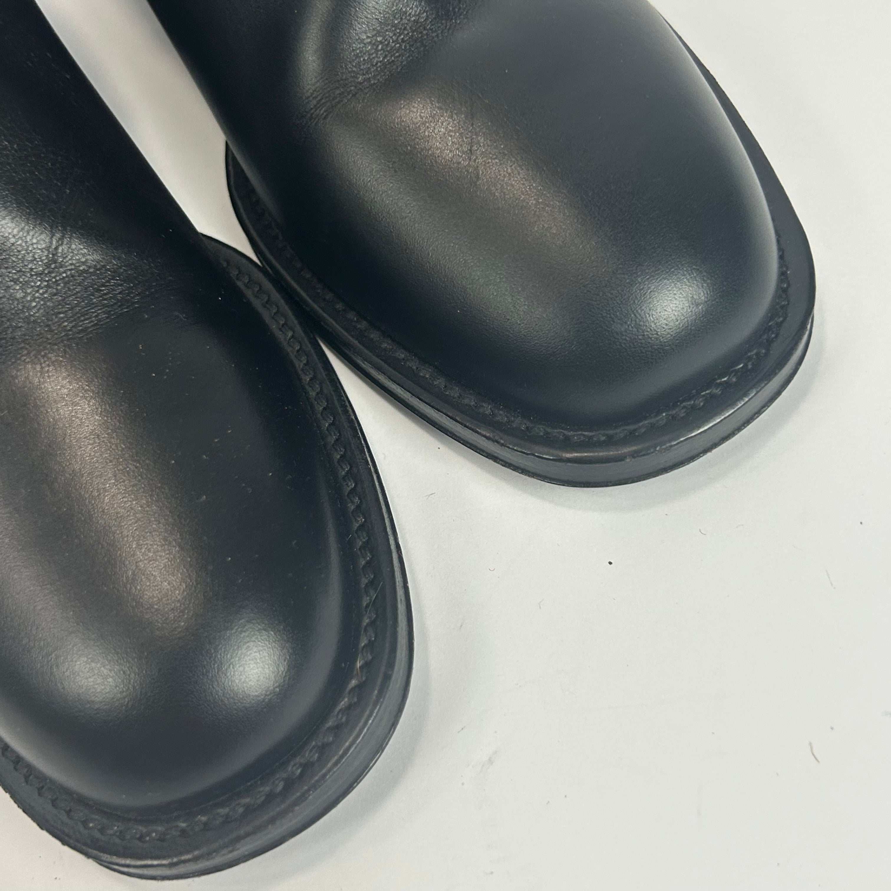 Dior Black Empreinte Logo Strap Ankle Boots 38