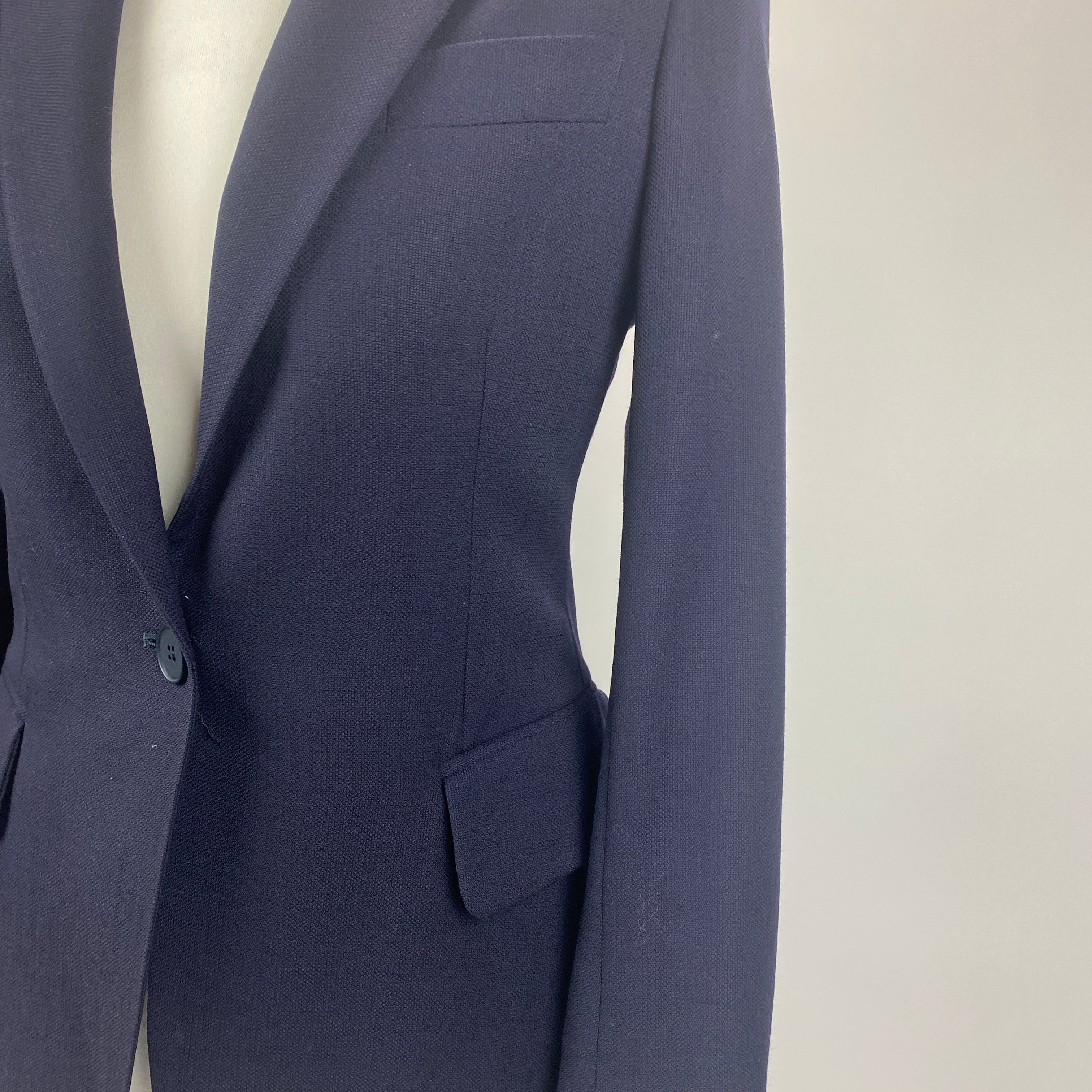 Stella McCartney Navy Single Button Wool Jacket XS