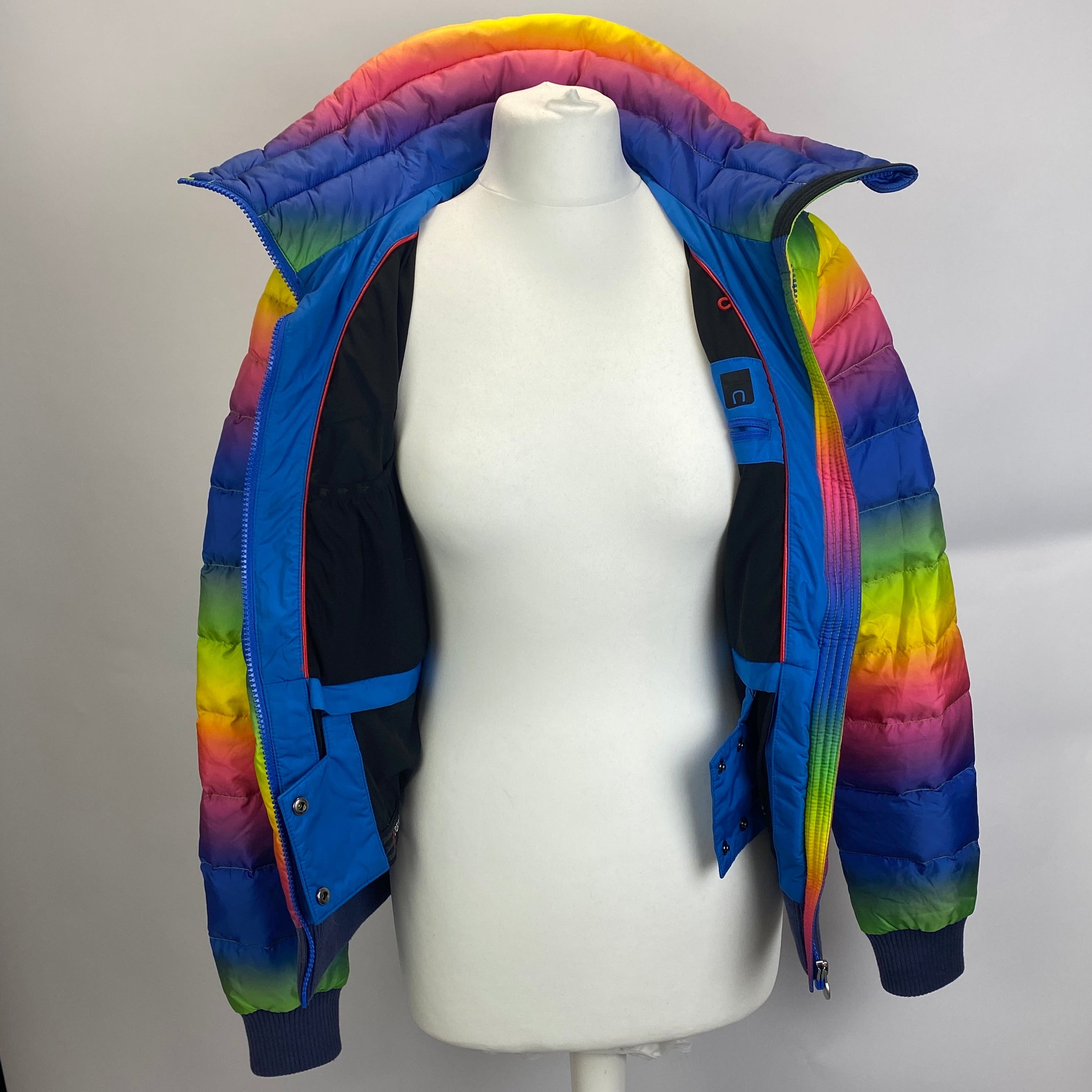 Perfect Moment £650 Rainbow Stripe Ski Jacket S