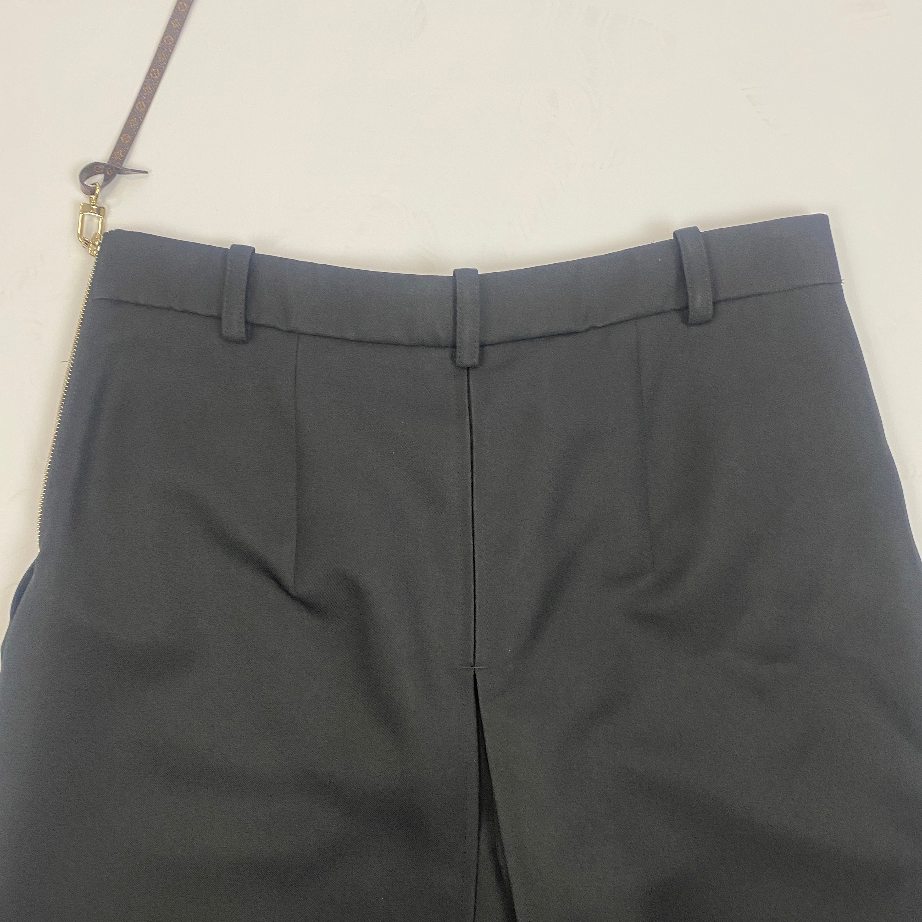 Louis Vuitton New £1600 Black Pleat Wide Leg Crop Pants L