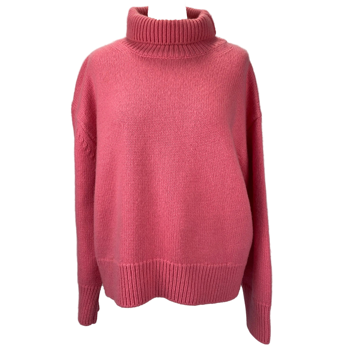 Celine Pink Thick Cashmere Roll Neck Oversized Sweater XS