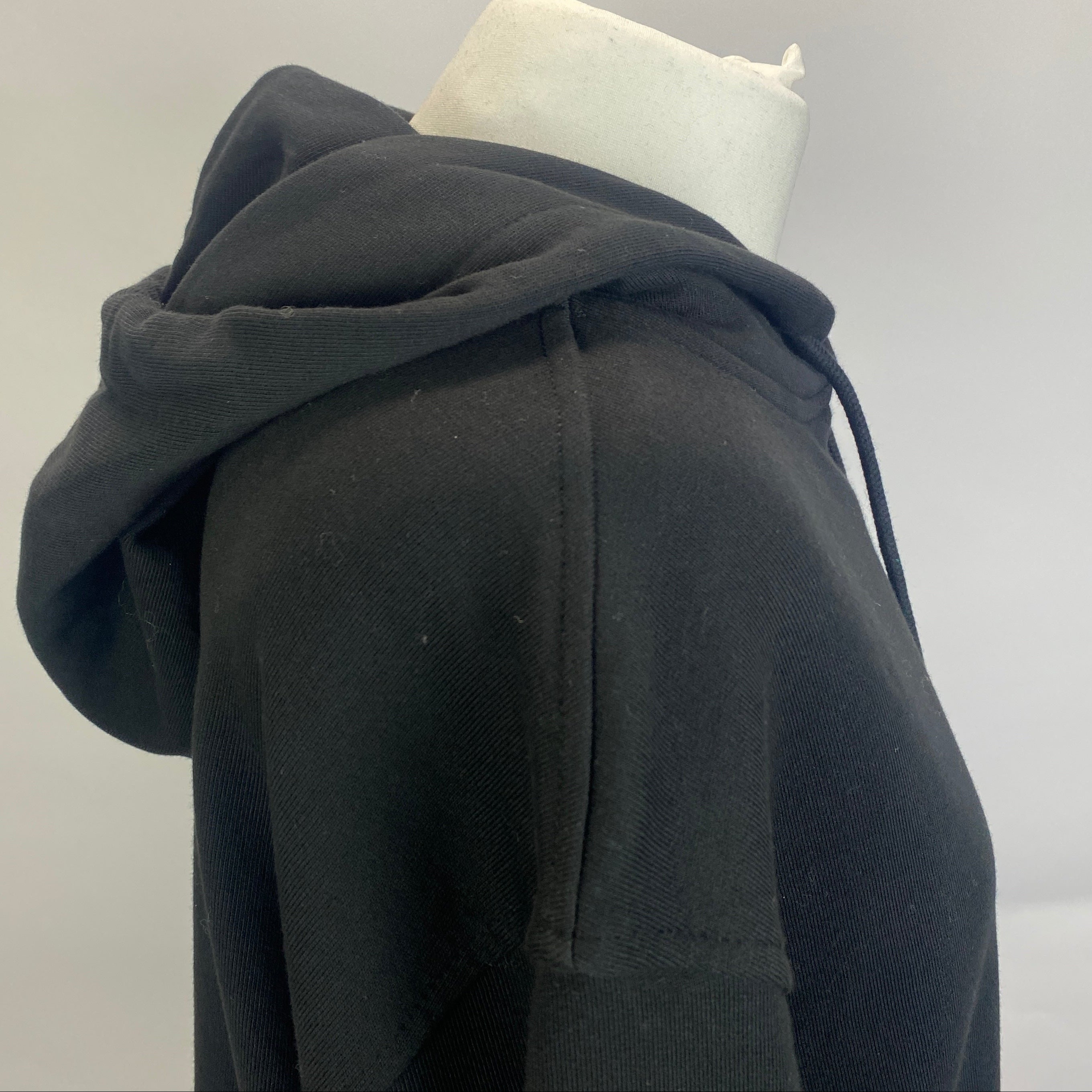 Dries Van Noten New £515 Black Supersoft Jersey Hoodie L