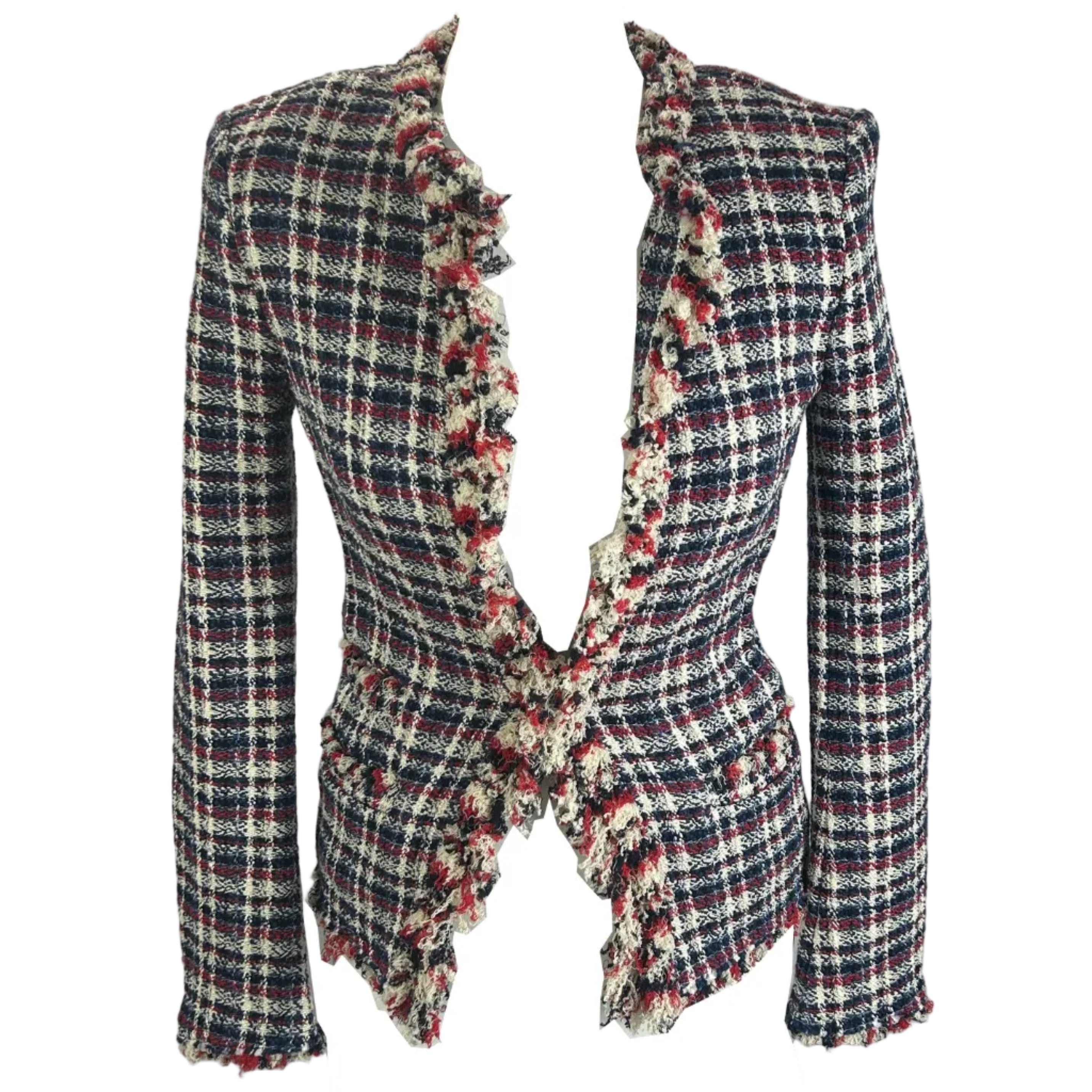 Isabel Marant Etoile New Cotton Tweed Check Jacket XXS