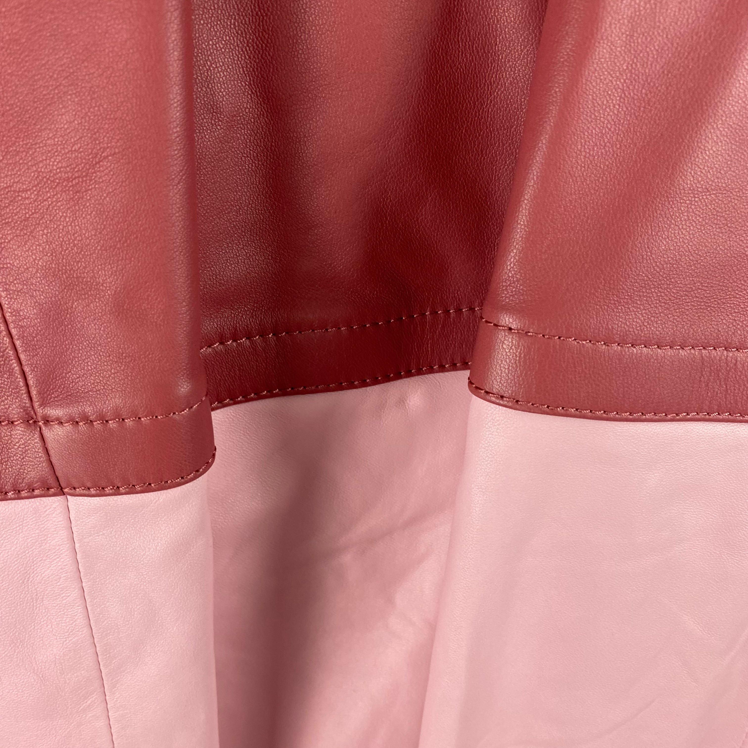 Loewe Brand New Pink & Salmon Lambskin Bomber Jacket XS/S/M