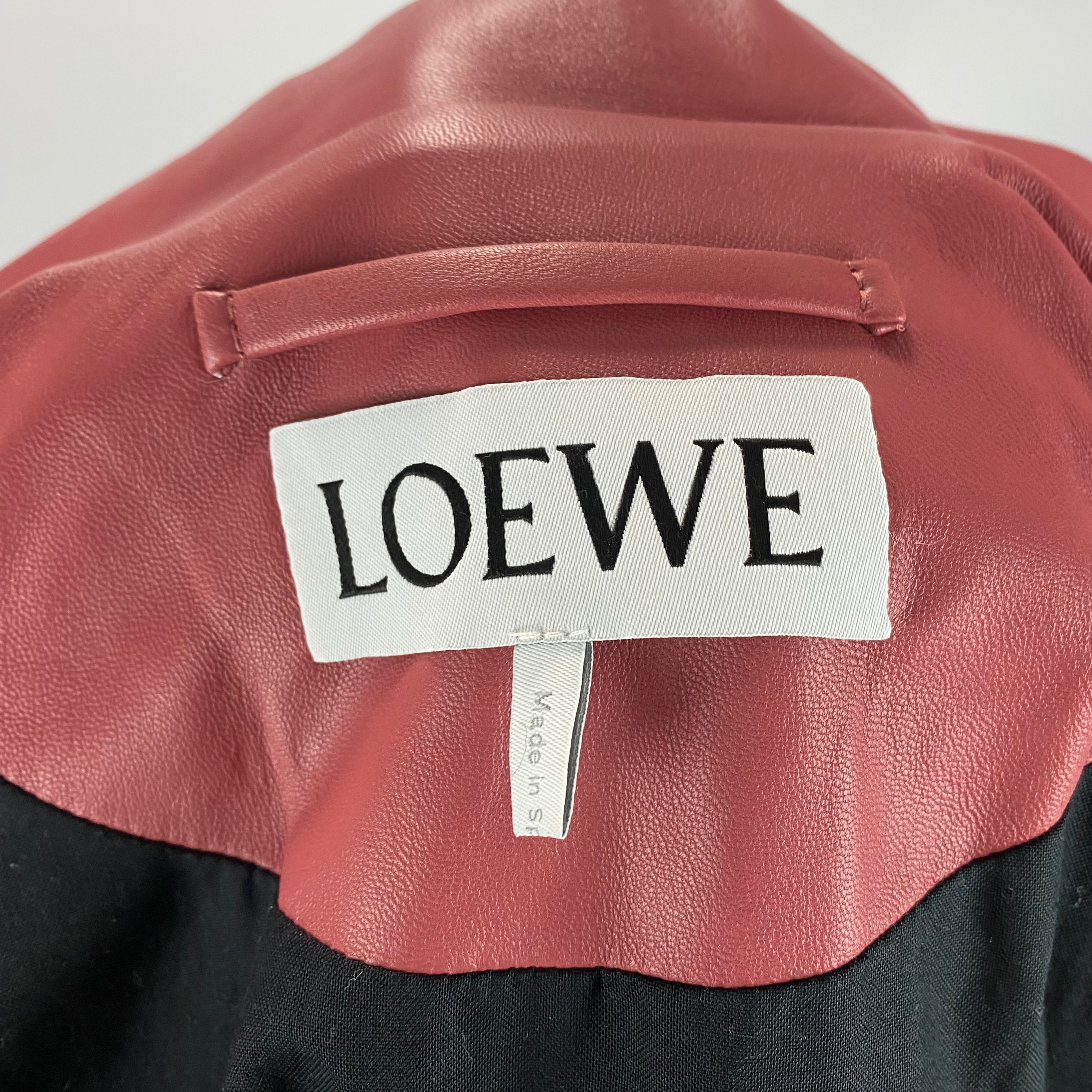 Loewe Brand New Pink & Salmon Lambskin Bomber Jacket XS/S/M