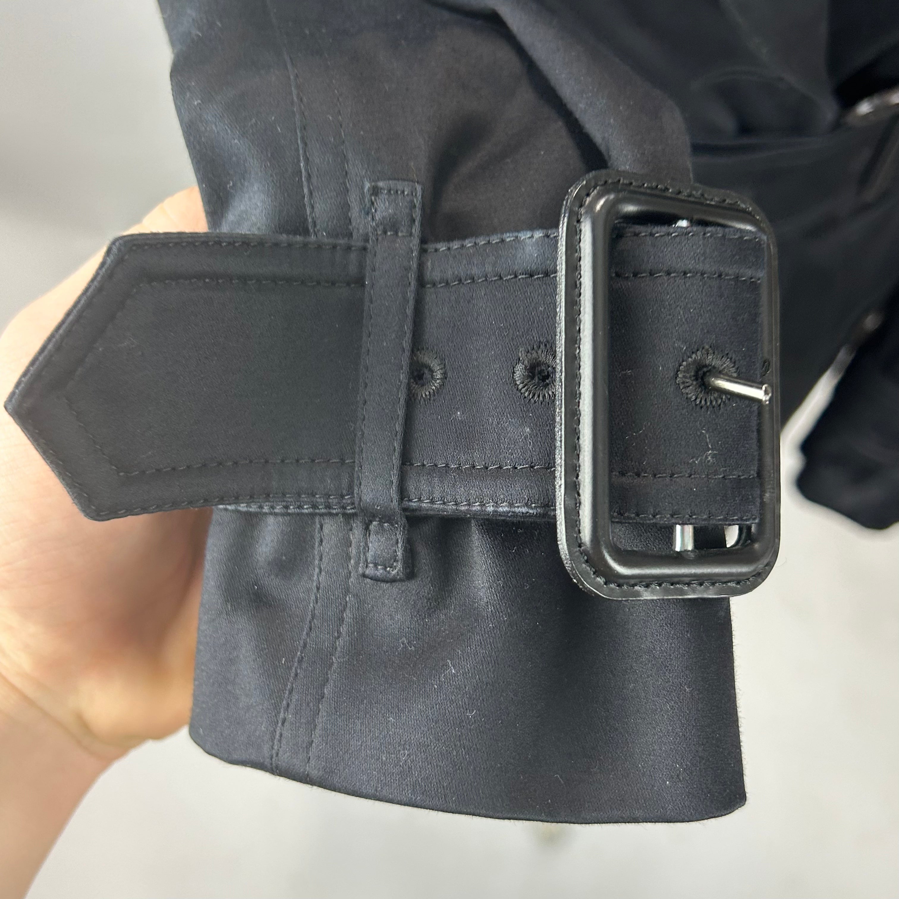 Burberry Brand New £1790 Black Classic Short Kensington Trench Coat XXS