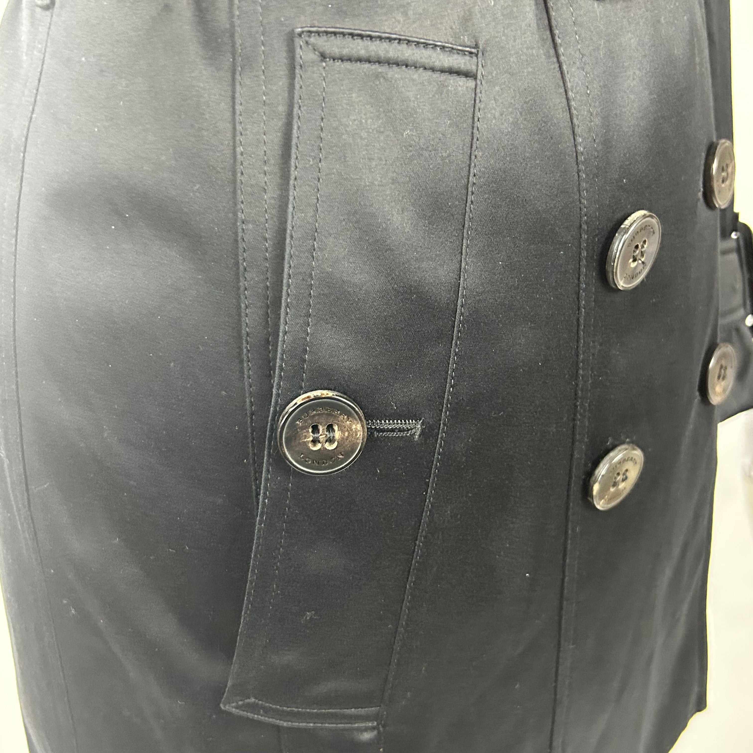 Burberry Brand New £1790 Black Classic Short Kensington Trench Coat XXS