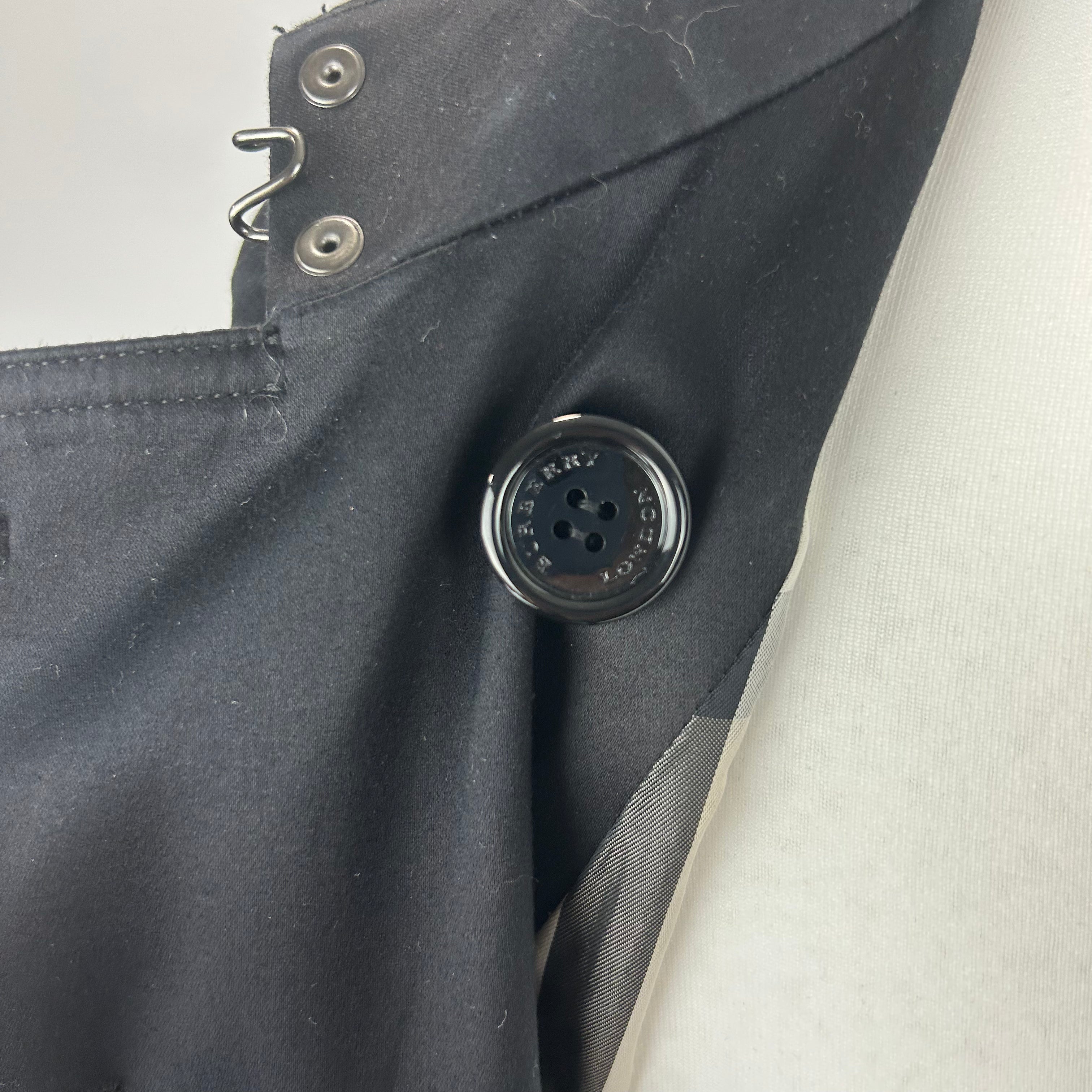 Burberry Brand New £1790 Black Classic Short Kensington Trench Coat XXS