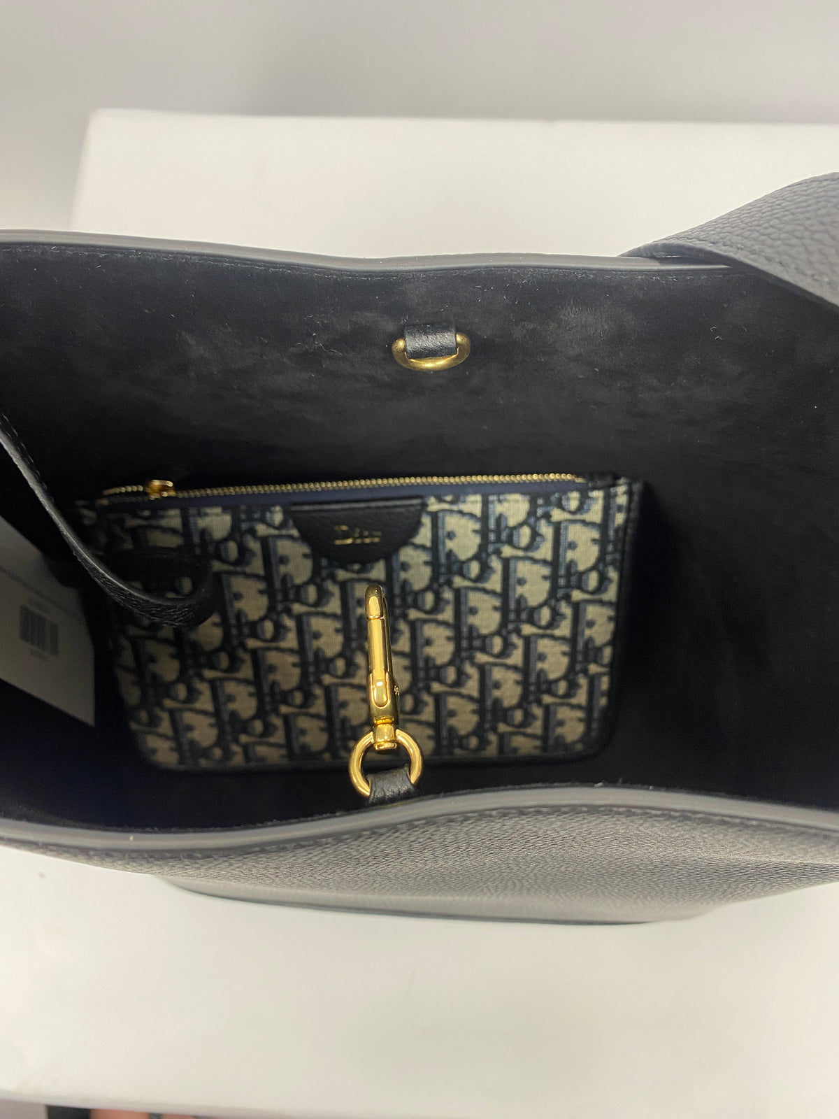 Dior New £3600 Black Medium Médaillon Bucket Bag