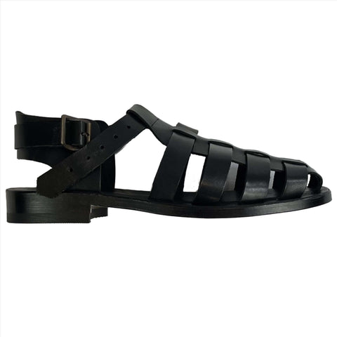 Penelope Chilvers Brand New Black Leather Carmelo Sandals 38