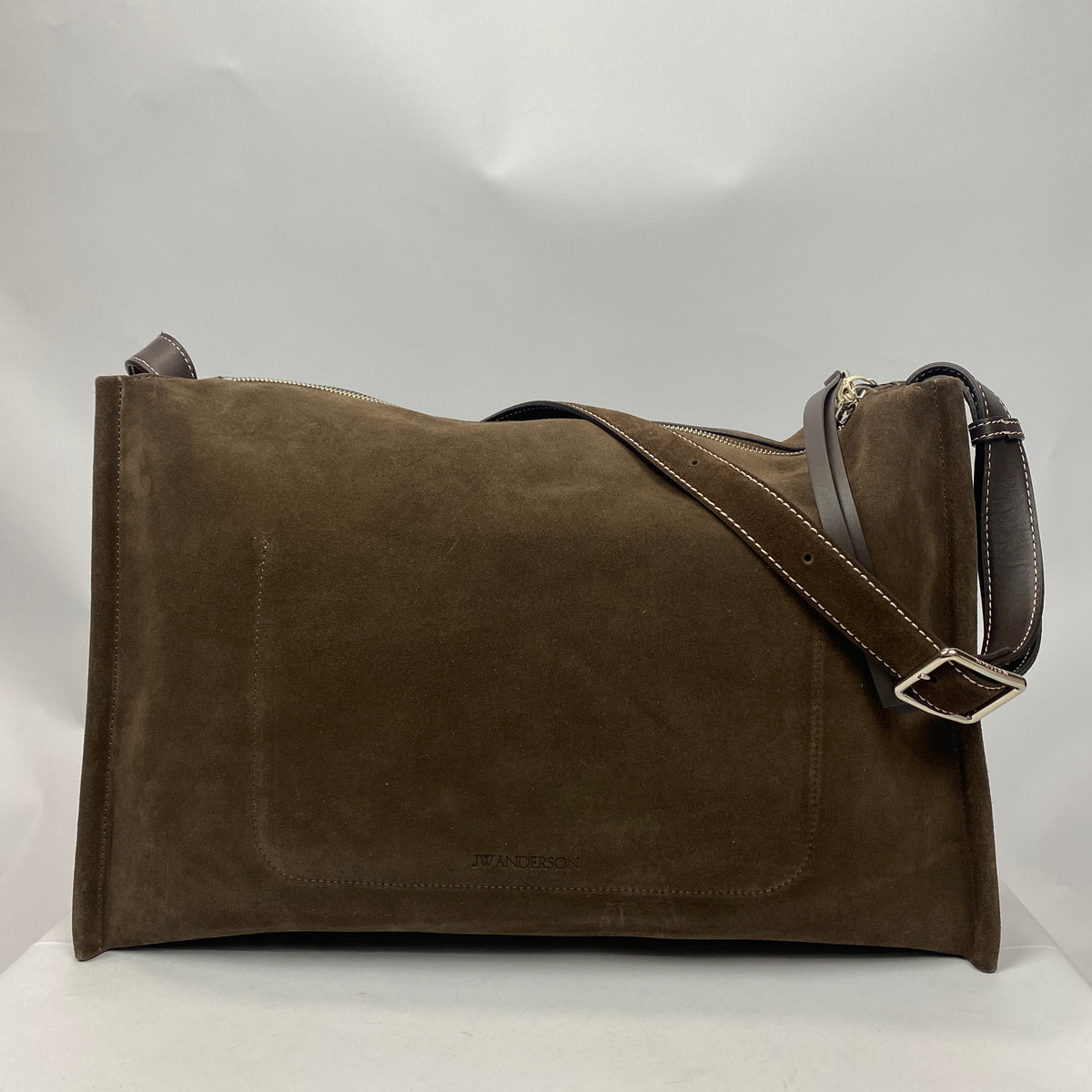 JW Anderson New £1750 Brown Suede Large Loafer Messenger Bag