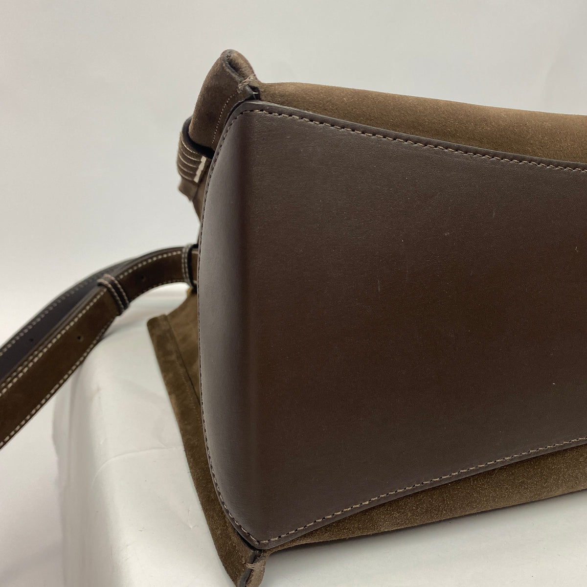 JW Anderson New £1750 Brown Suede Large Loafer Messenger Bag