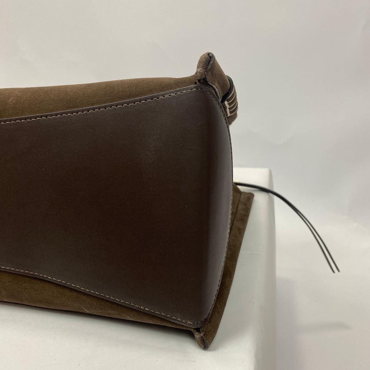 JW Anderson New £1750 Brown Suede Large Loafer Messenger Bag