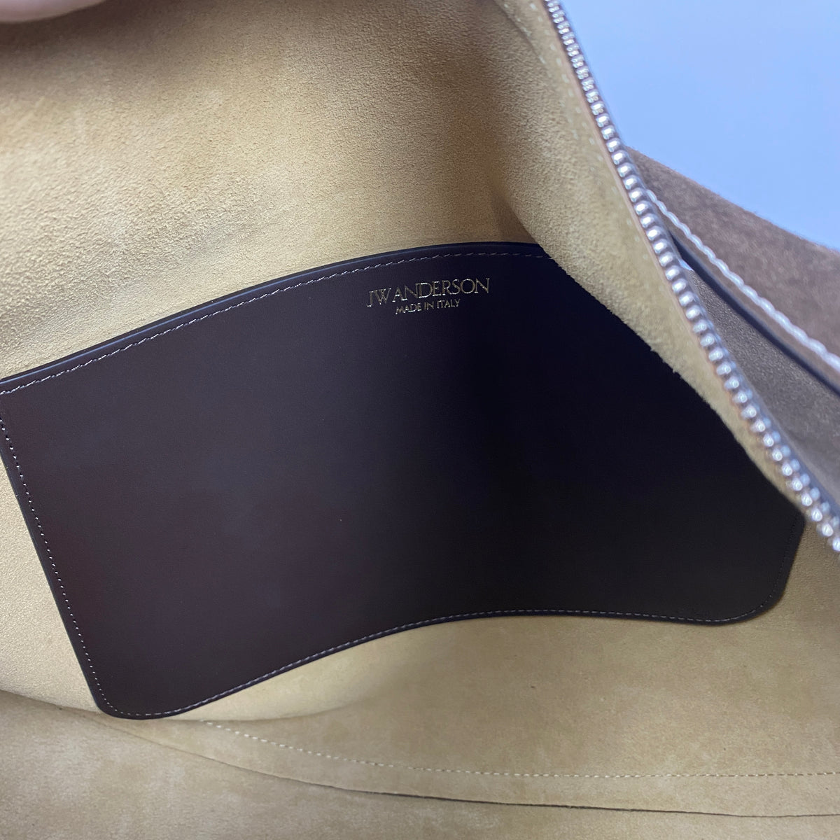 JW Anderson New £1750 Brown Suede Large Loafer Messenger Bag