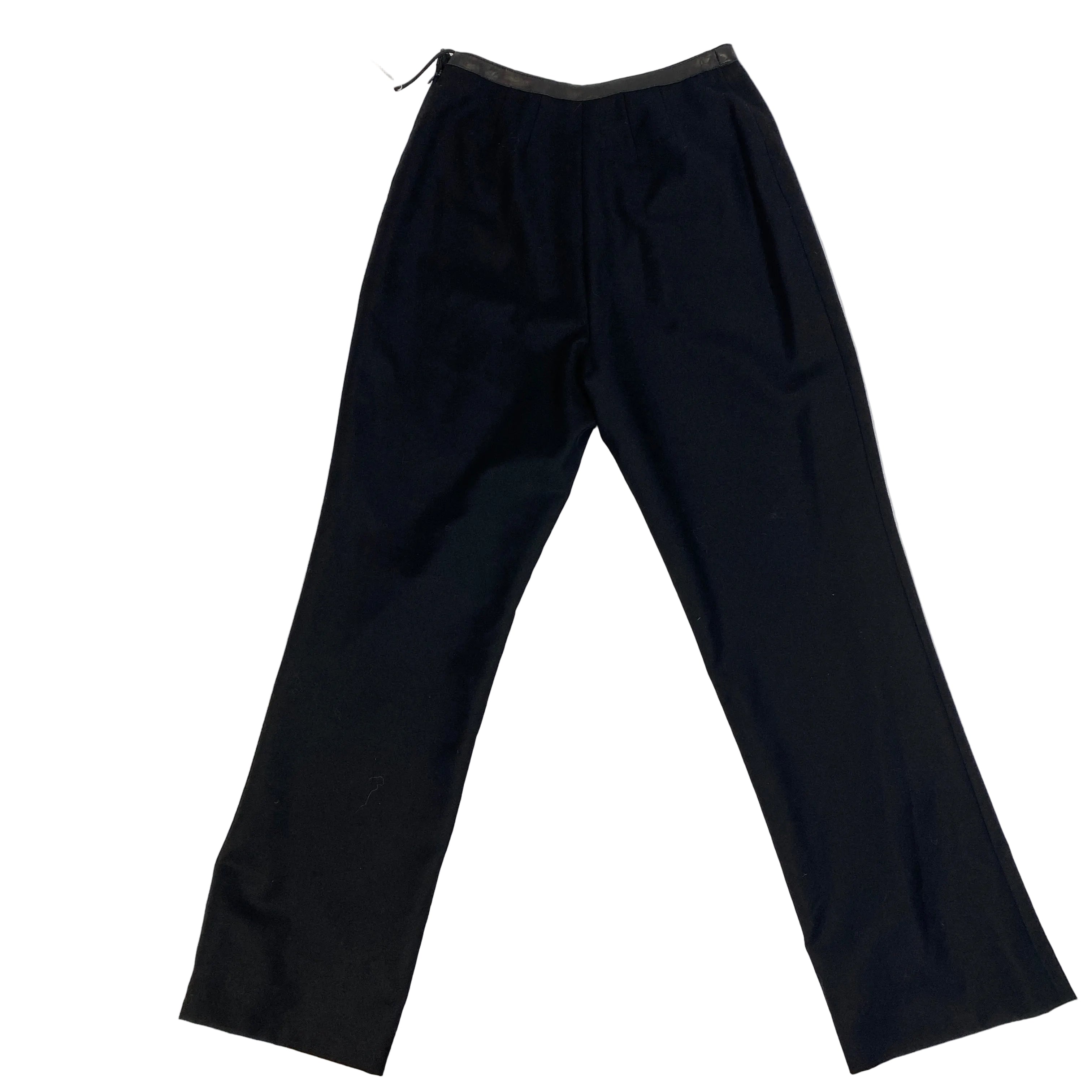 Chanel Black Wool & Cashmere Wide Leg Trousers S