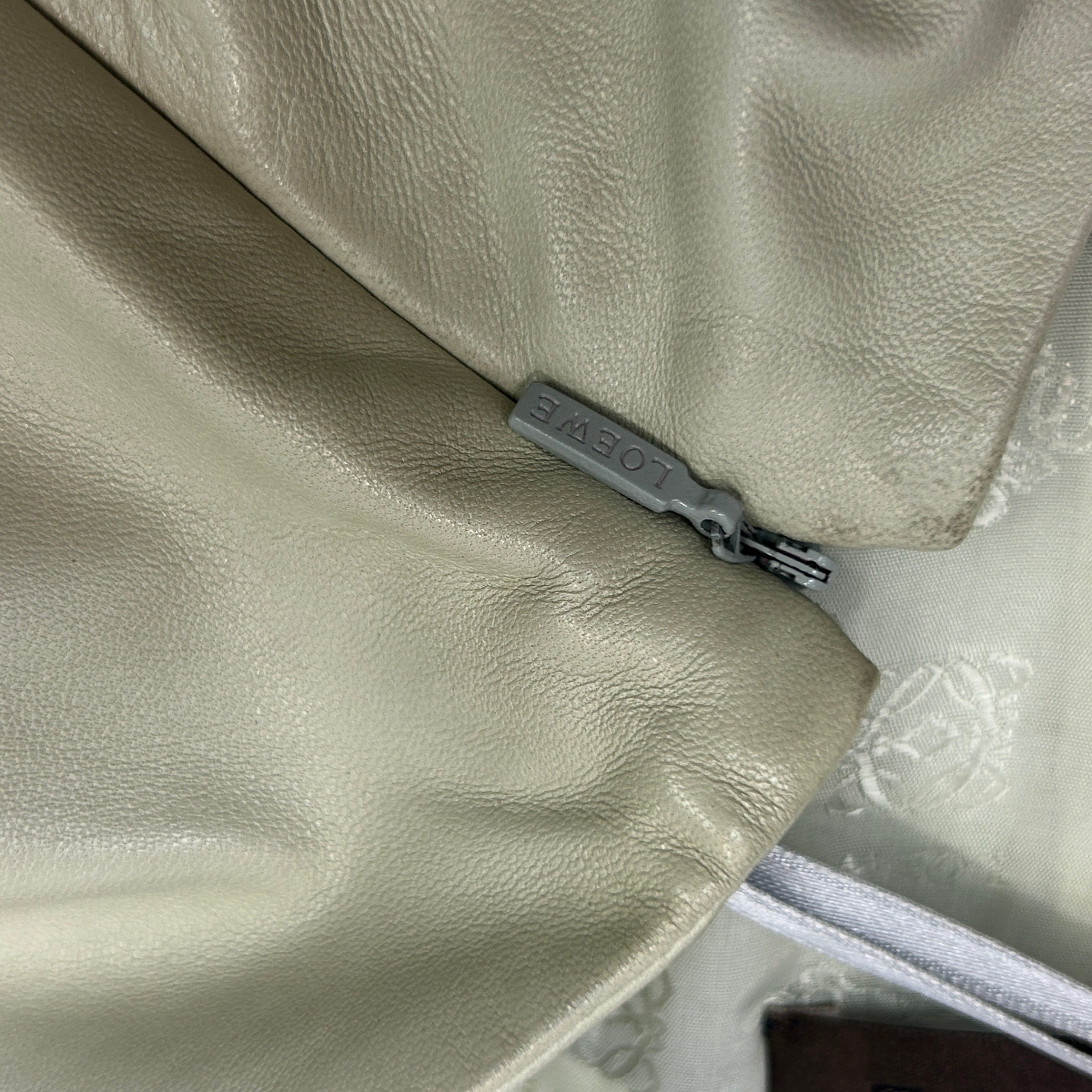 Loewe Pale Mint Nappa Leather Flared Midi Skirt M