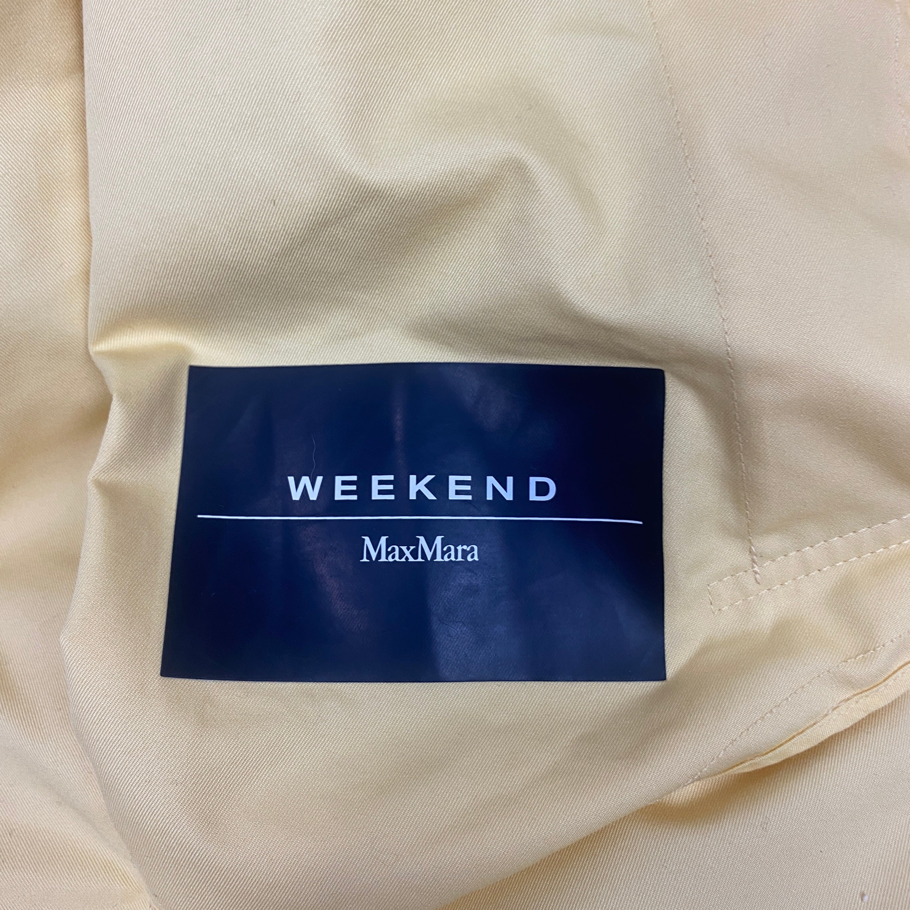 Weekend Max Mara £400 Yellow Short Oversized Trench Coat XXS-M